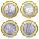 2013 * Sét 4 pièces de 2 litai Lituanie Provinces