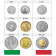 1983 * Série 9 pièces Italie lire