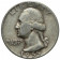 1955 (P) * Quart de Dollar (25 Cents) Argent États-Unis "Washington Quarter" (KM 164) TB+