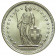 1957 B * 2 Franken Argent Suisse "Standing Helvetia" (KM 21) FDC