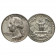 1962 D * Quart de Dollar (25 Cents) Argent États-Unis "Washington Quarter" (KM 164) TTB