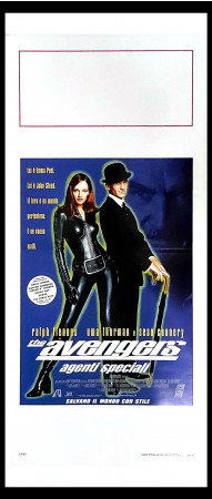 1998 * Cartel Cinematográfico "The Avengers - Agenti Speciali - Sean Connery, Uma Thurman" Thriller (A-)