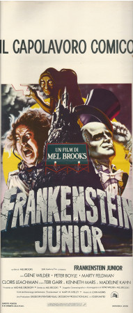 1974 * Cartel Cinematográfico "Frankenstein Junior - Gene Wilder, Peter Boyle, Marty Feldman" Cómico (A-)