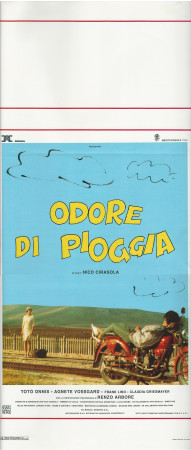 1989 * Cartel Cinematográfico "Odore di Pioggia - Renzo Arbore,Totò Onnis, Agnete Vossgard" Comedia (B+)