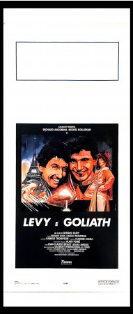 1986 * Cartel Cinematográfico "Levy Et Goliath - Jean-Claude Brialy, Richard Anconina, Michel Boujenah" Comedia (A-)