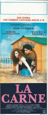 1991 * Cartel Cinematográfico "La Carne - F Dellera, S Castellitto" Comedia (B)