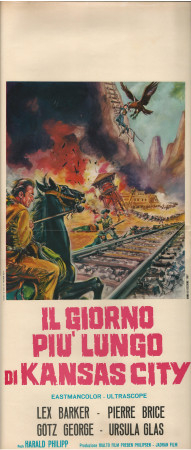 1967 * Cartel Cinematográfico "Il Giorno più Lungo di Kansas City - Lex Barker" Western (B+)