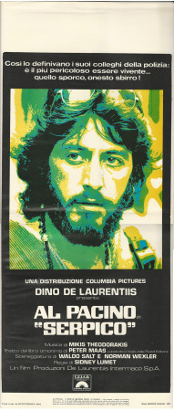 (1973) * Locandina Cinema "Serpico - Sidney Lumet, Al Pacino" Poliziesco (B+)