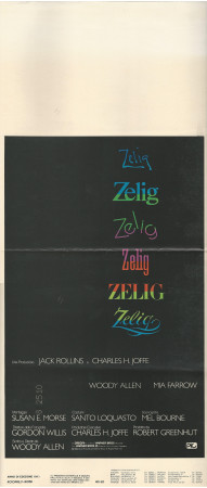 1983 * Cartel Cinematográfico "Zelig - Woody Allen, Mia Farrow" Comedia (B+)