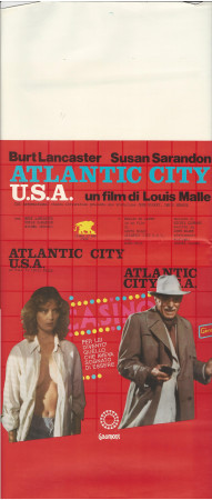 1980* Cartel Cinematográfico "Atlantic City U.S.A. - Burt Lancaster, Susan Sarandon" Drama (B+)