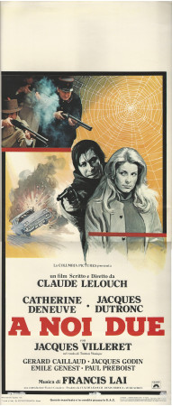 1979 * Cartel Cinematográfico "A Noi Due - Catherine Deneuve, Jacques Dutronc" Thriller (B+)