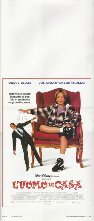 1996 * Cartel Cinematográfico "L'Uomo Di Casa (Walt Disney) - Chevy Chase, Jonathan Taylor Thomas" Comedia (A-)