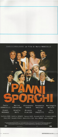 1999 * Cartel Cinematográfico "Panni Sporchi - Michele Placido, Mariangela Melato, Ornella Muti" Comedia (A-)