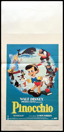 1940 * Cartel Cinematográfico "Pinocchio - Walt Disney" Animación (B)
