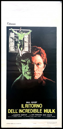 1979 * Cartel Cinematográfico "Il Ritorno dell'Incredibile Hulk - Bill Bixby, Lou Ferrigno" Terror (B)