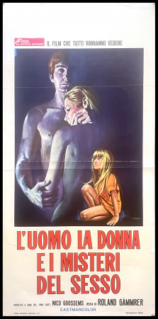 1971 * Cartel Cinematográfico "L'Uomo la Donna e i Misteri del Sesso - Astrid Boner, Hans Bergmann" Documental (B)