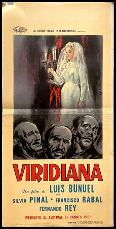 1961 * Cartel Cinematográfico "Viridiana - Francisco Rabal, Fernando Rey" Drama (B-)