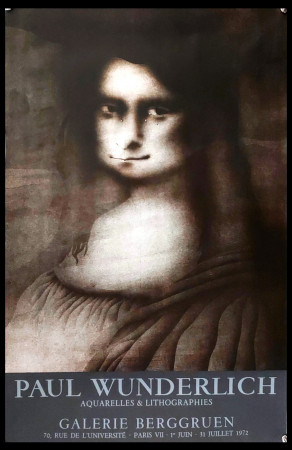 1972 * Cartel Arte Original "Paul Wunderlich - Galerie Berggruen" Francia (A-)