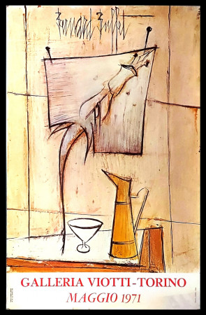 1971 * Cartel Arte Original "Bernard BUFFET - Galleria Viotti, Torino" Italia (B)