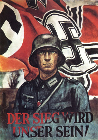 ND (WWII) * Propaganda de Guerra Reproducción "Germania - La Vittoria Sarà Nostra!" en Passepartout