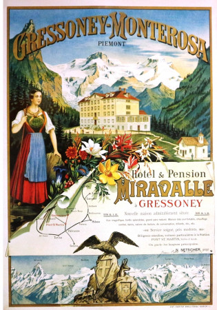 1900 (1996) * Poster Turismo "Gressoney Monterosa - Hotel & Pension Miradalle" Anonymous (B+)