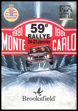 1993 * Cartel Original "59e Rallye Monte Carlo - Pierre Bereguier" (B)