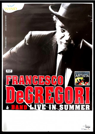 2008 * Cartel Original "Francesco de Gregori - Per Brevità Chiamato Artista" Italia (B)