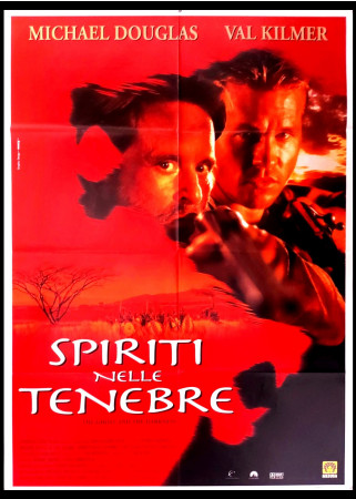 1996 * Cartel 2F Cinematográfico "Spiriti nelle Tenebre - Michael Douglas, Val Kilmer" Aventura (B+)