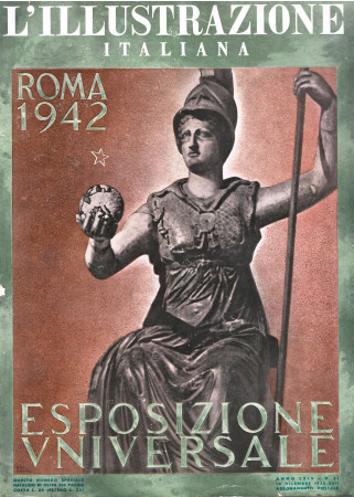 1942 * Cartel Original "Illustrazione Esposizione Universale Roma - BLASI/RUCCIONI, Expo" en Passepartout