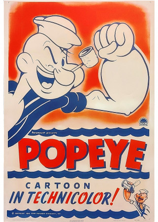 1929 (2000) * Cartel Repro "POPEYE, Cartoon in Technicolor" (A)