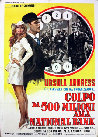 1970 * Cartel 2F Cinematográfico "Colpo da 500 Milioni alla National Bank - Ursula Andress" Comedia (B)