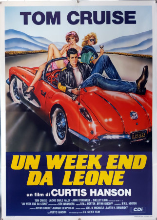 1987 * Cartel 2F Cinematográfico "Un Week-End da Leone - Tom Cruise" Aventura (B+)