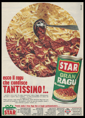 Anos 60 * Anuncio Original "Star, Gran Ragu alla Carne" Italia