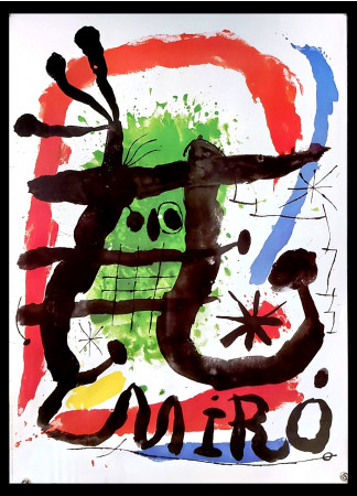 1985 * Cartel Arte Original "Joan Miró - Abstract Composition" Italia (B+)