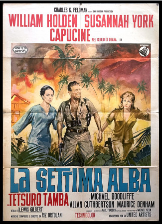 1964 * Cartel 2F Cinematográfico "La Settima Alba - Susannah York, William Holden" Drama (C)