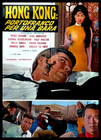 1964 * Cartel Cinematográfico "Hong Kong: Porto Franco per una Bara - Heinz Drache" Thriller (B+)