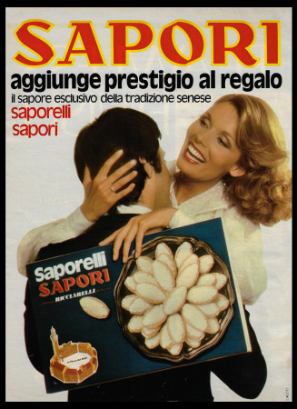 Anos 70 * Anuncio Original "Sapori, Biscotti Saporelli" Italia