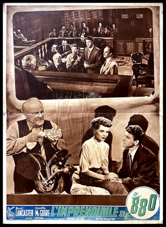 1950 * Cartel Cinematográfico "L'imprendibile Sig. 880 - Burt Lancaster" Comedia (B-)