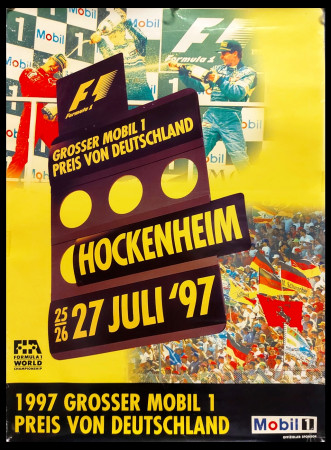 1997 * Cartel Original "Gran Premio F1, Hockenheim - Schumacher" Alemania (B+)