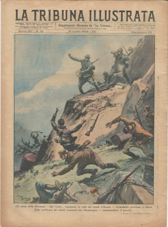 1942 * La Tribuna Illustrata (N°29) "Alpini Espugnano Udzomkir - Tesori Nascosti" Revista Original