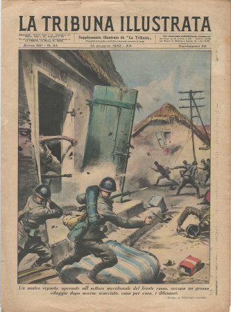 1942 * La Tribuna Illustrata (N°24) "Battaglia sul Fronte Russo - Battaglia di Kerc" Revista Original