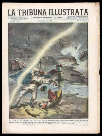 1939 * La Tribuna Illustrata (N°30) "Contadino Ucciso dal Fulmine in Romania" Revista Original