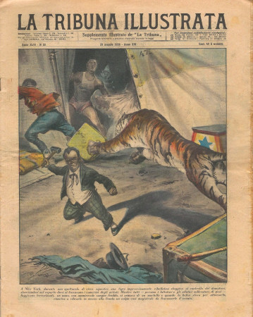 1938 * La Tribuna Illustrata (N°22) – "Tigre e il Nano - Ladro a Sarajevo" Revista Original