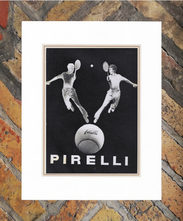 1943 * Anuncio Original "Pirelli - Impermeabili - Mantellina" en Passepartout