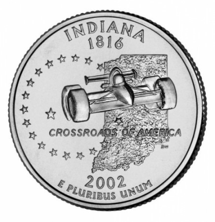 2002 * Cuarto de dólar Estados Unidos Indiana (D)