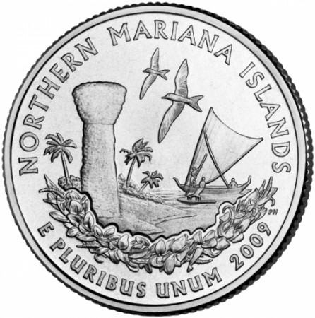 2009 * Cuarto de dólar Estados Unidos Northern Mariana Islands (D)