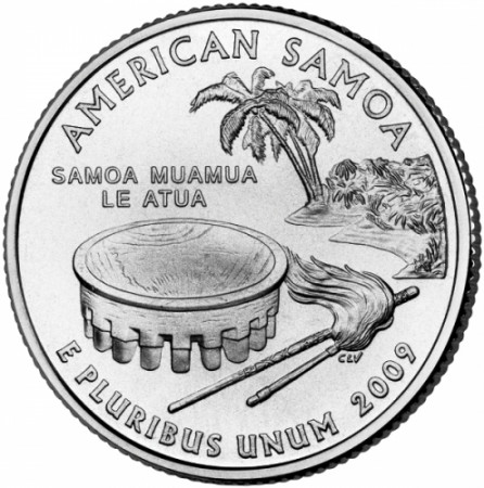 2009 * Cuarto de dólar Estados Unidos American Samoa (P)