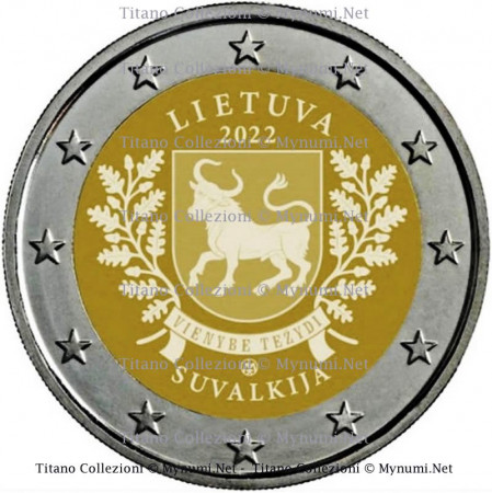 2022 * 2 Euro LITUANIA " Regiones Lituanas - Suvalkija" UNC