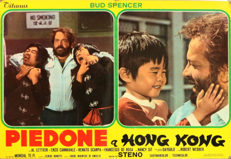 1975 * Cartel Cinematográfico "Piedone a Hong Kong - Steno, Bud Spencer" Comedia (B)