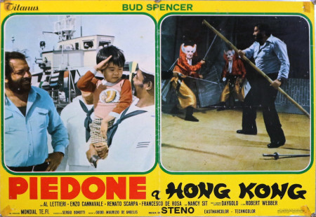 1975 * Cartel Cinematográfico "Piedone a Hong Kong - Steno, Bud Spencer" Comedia (B-)